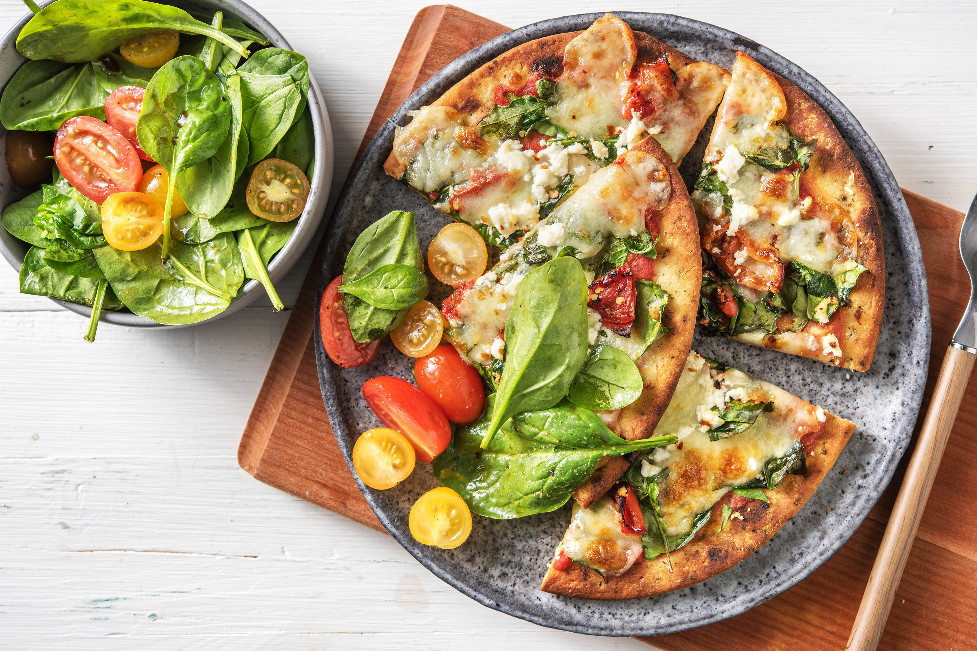 Tricolore Sun-Dried Tomato and Feta Pizza