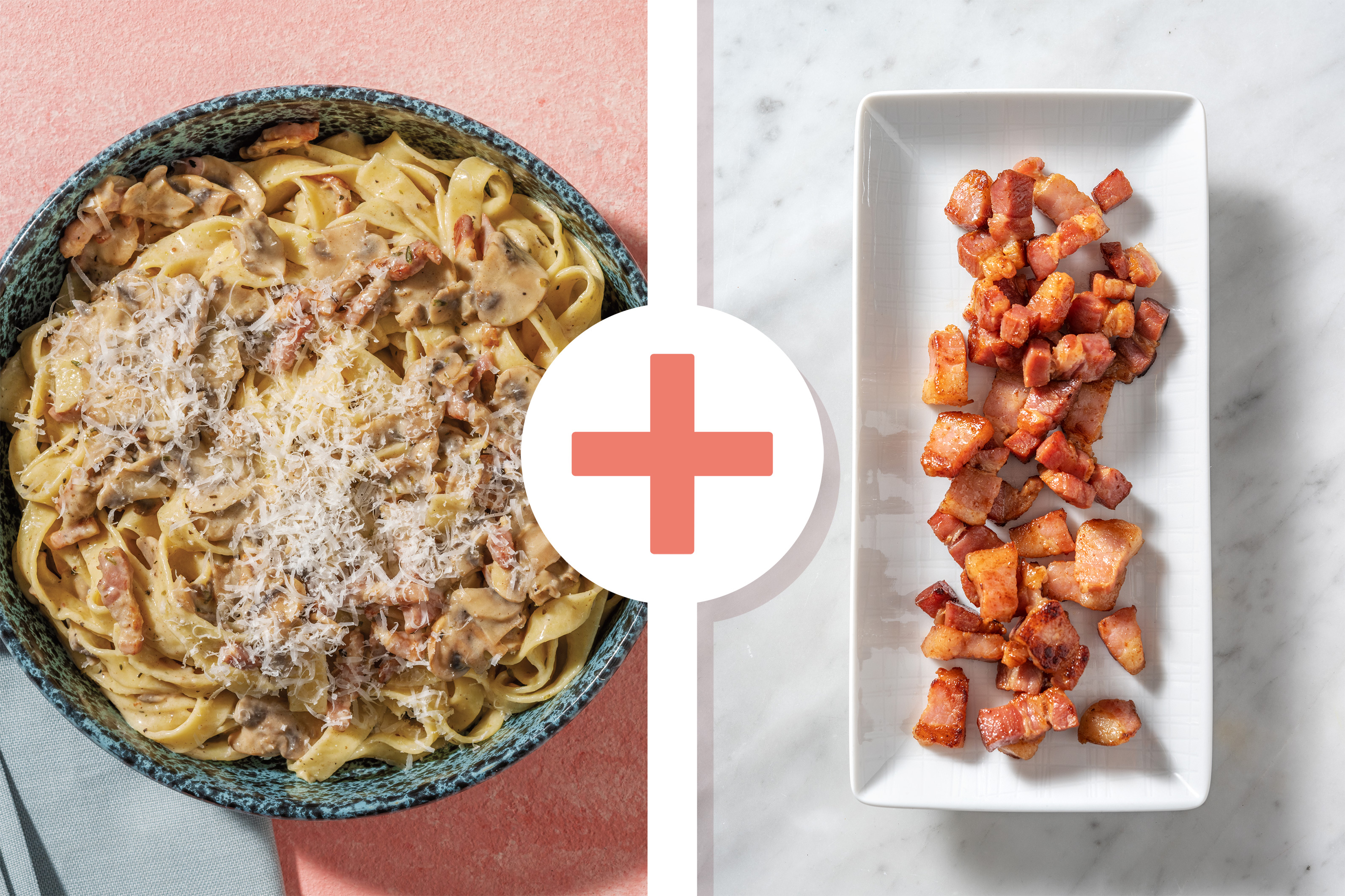 Truffle, Mushroom and Bacon Linguine