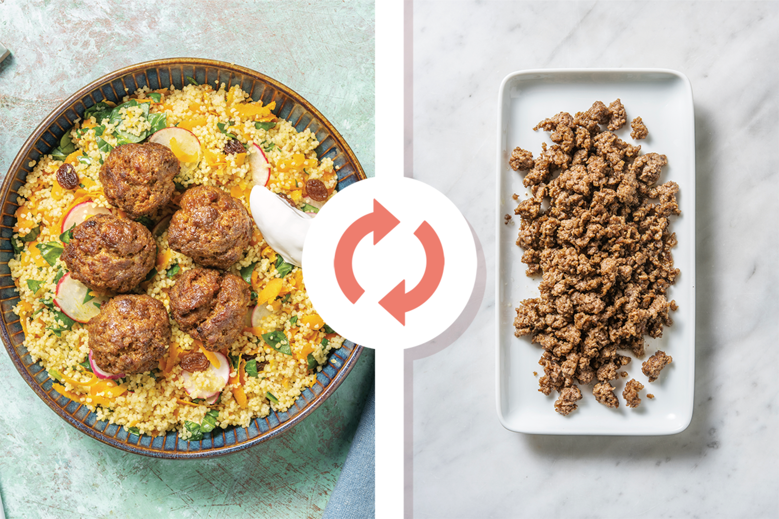 Tunisian Beef Meatballs & Currant Couscous