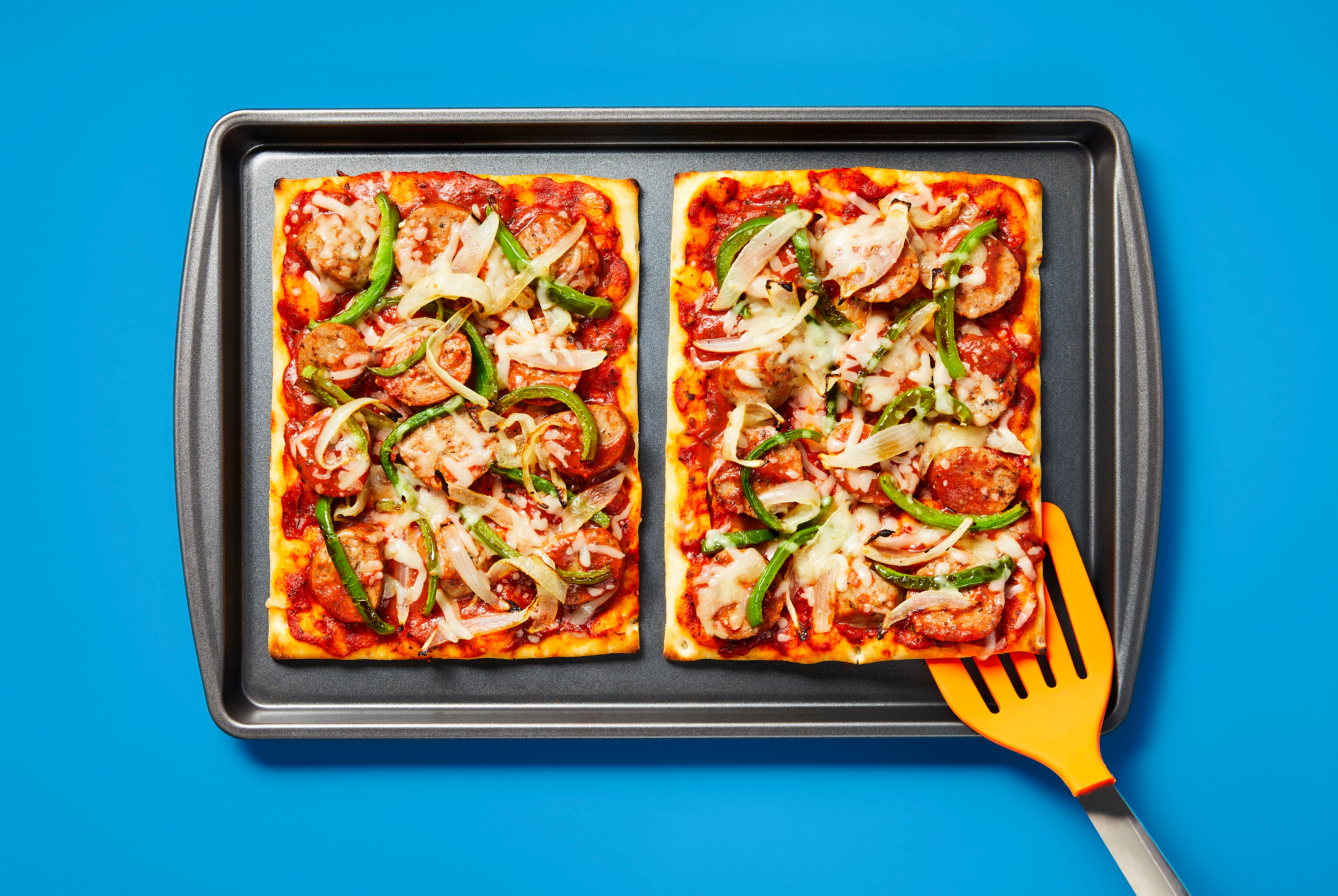 Turkey Meatball, Pepper & Onion Flatbreads