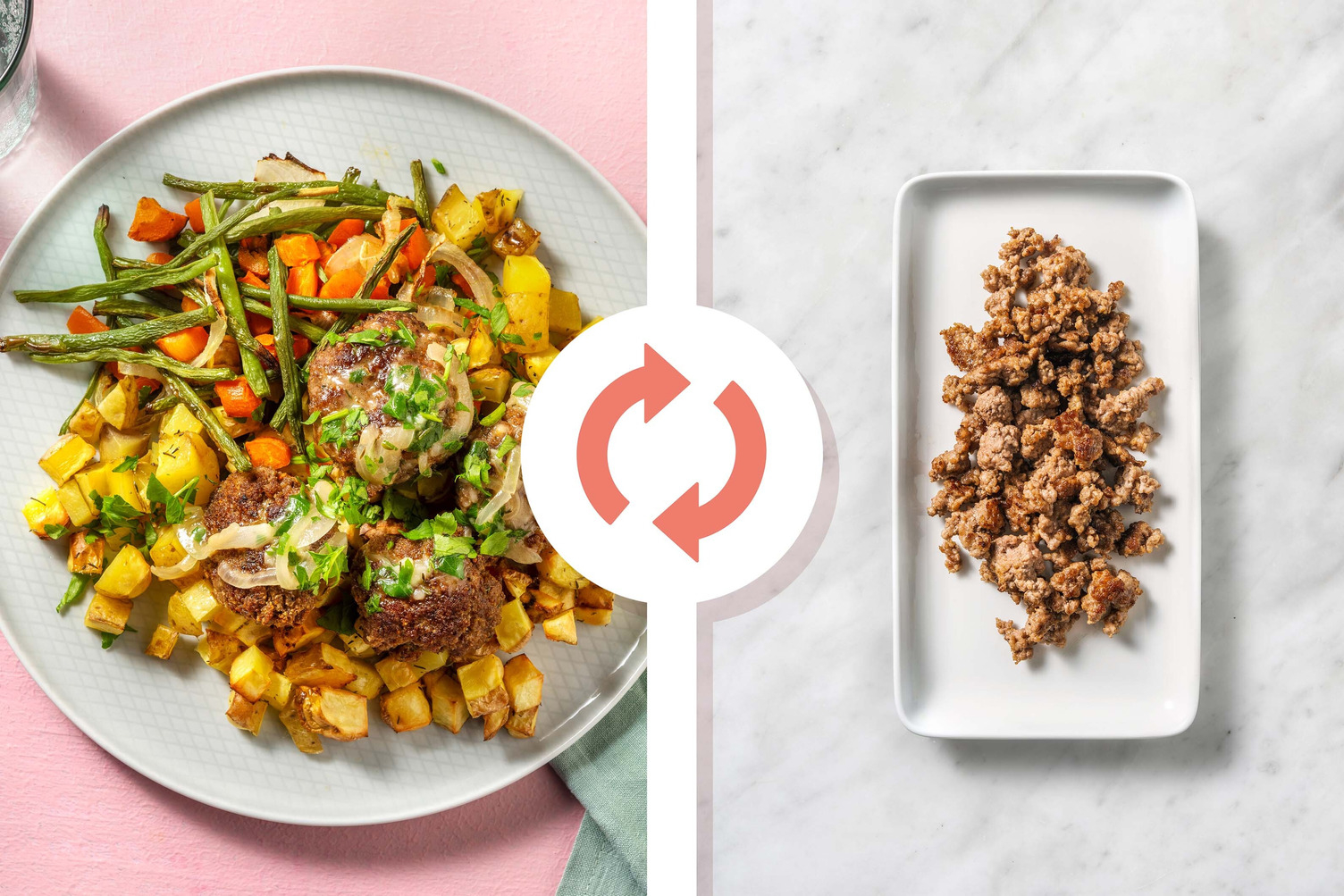 Turkey Patties and Thyme-Onion Gravy