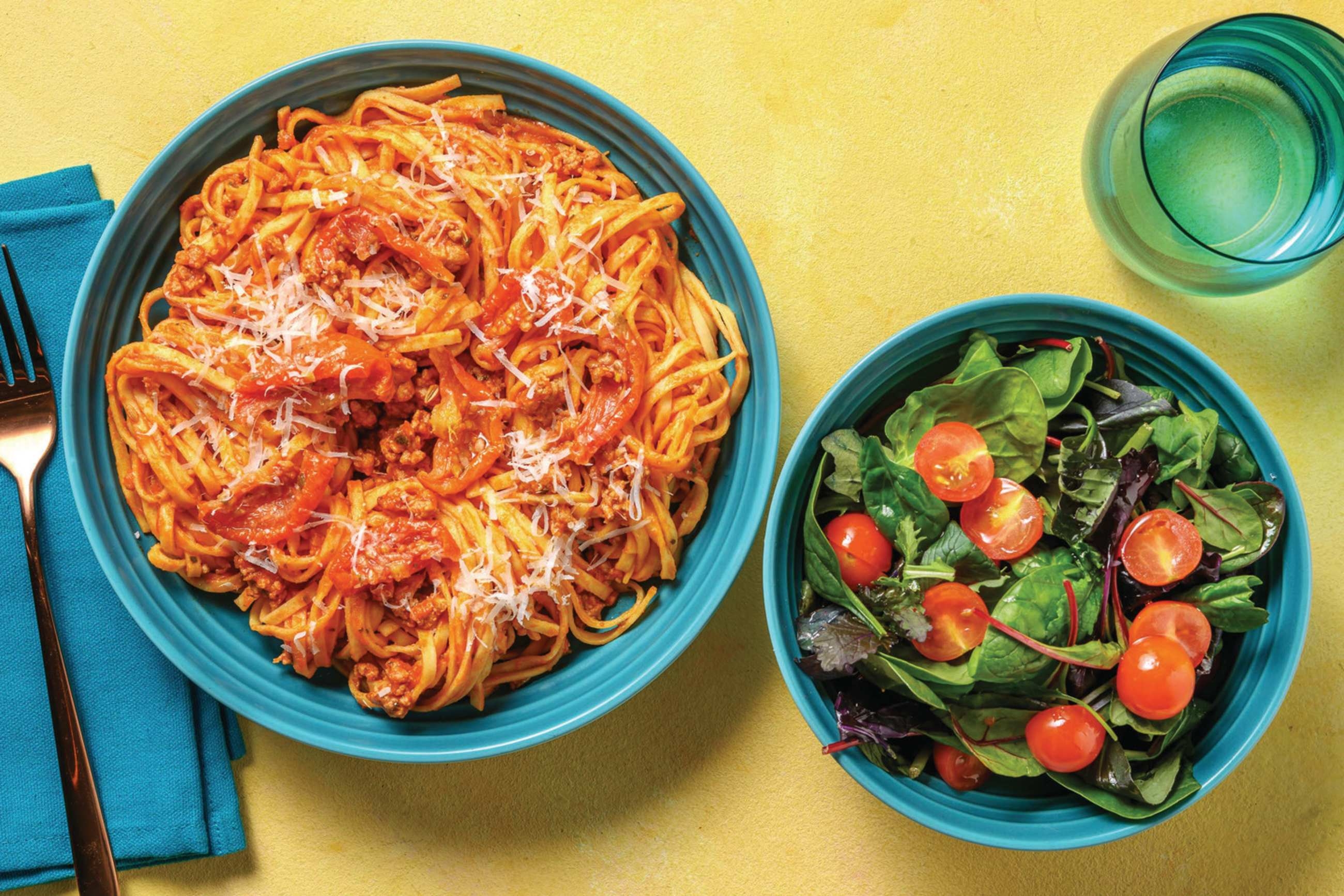 Tuscan Pork & Fresh Fettuccine