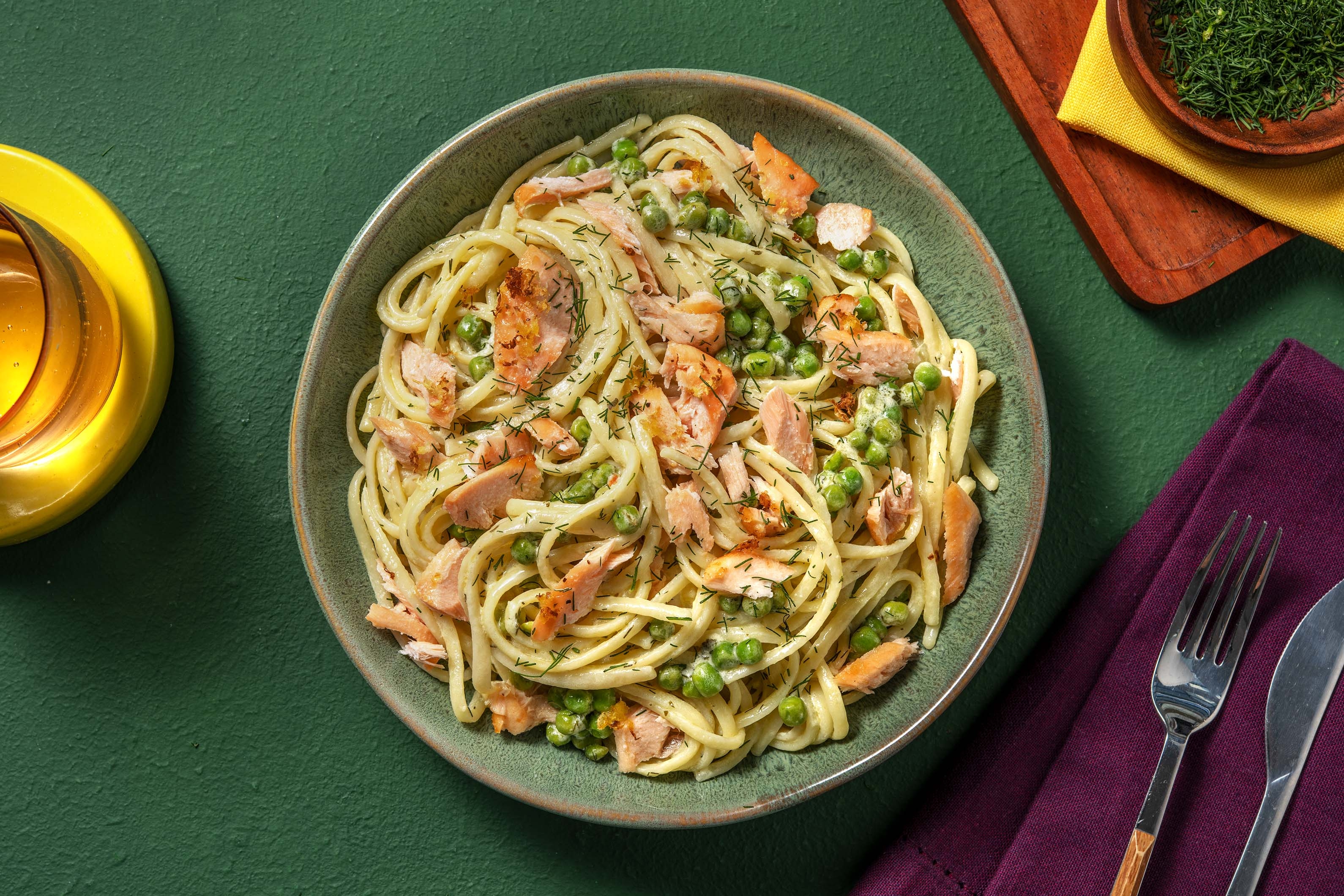 Ultimate Creamy Salmon, Lemon and Dill Linguine