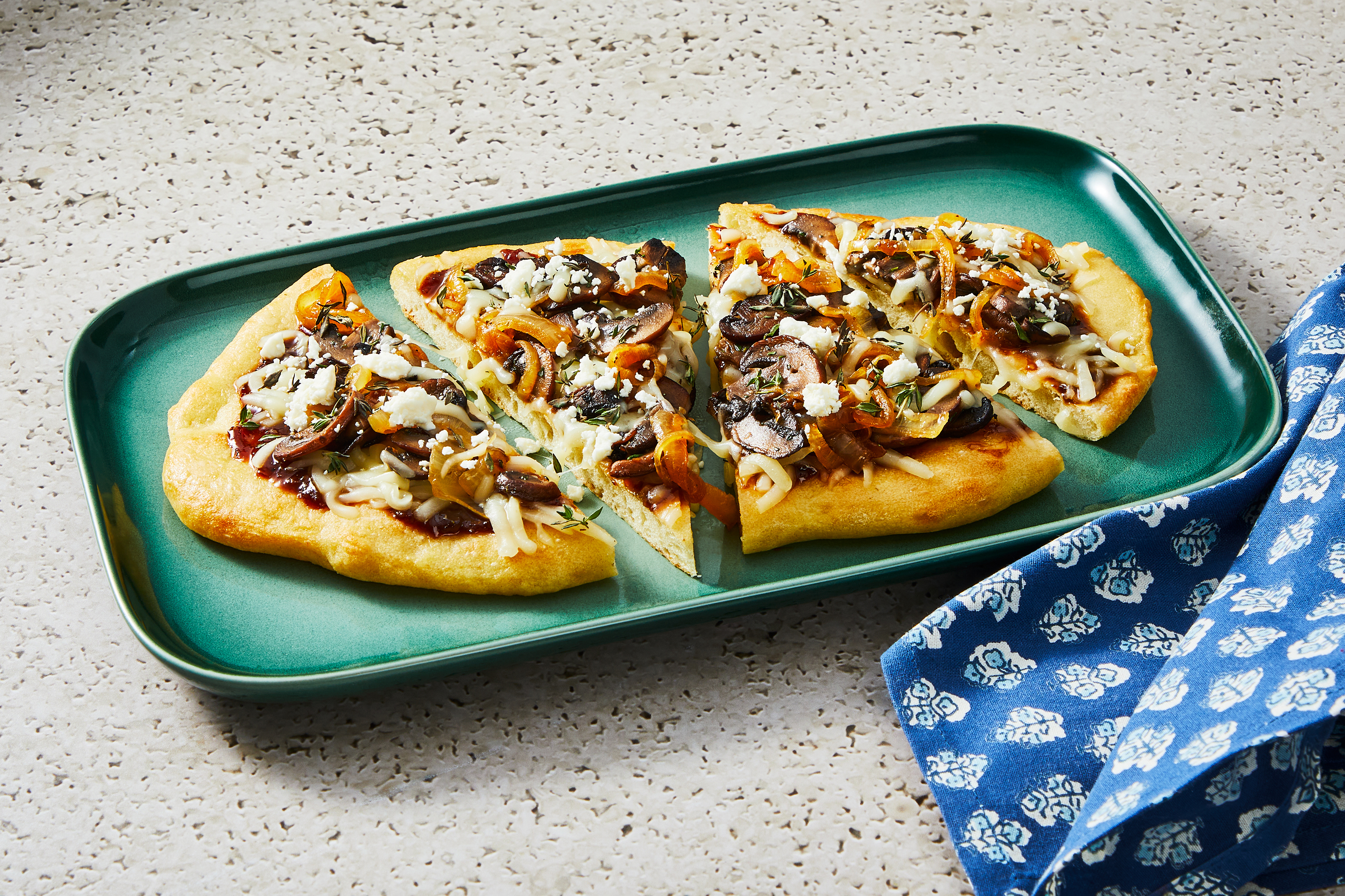 Chicken Sausage, Mushroom & Onion Flatbreads