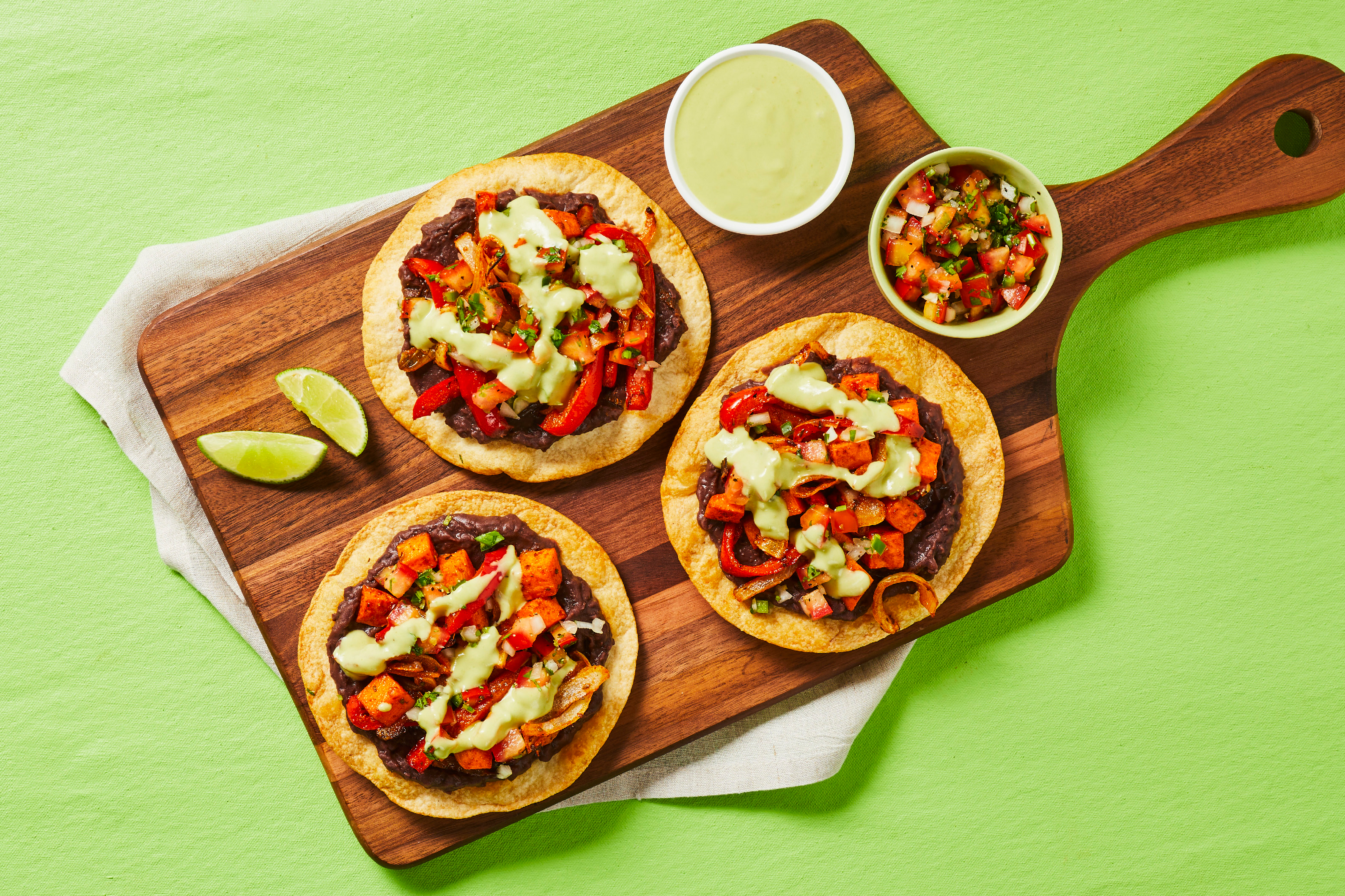 Vegan Sweet Potato & Black Bean Tostadas