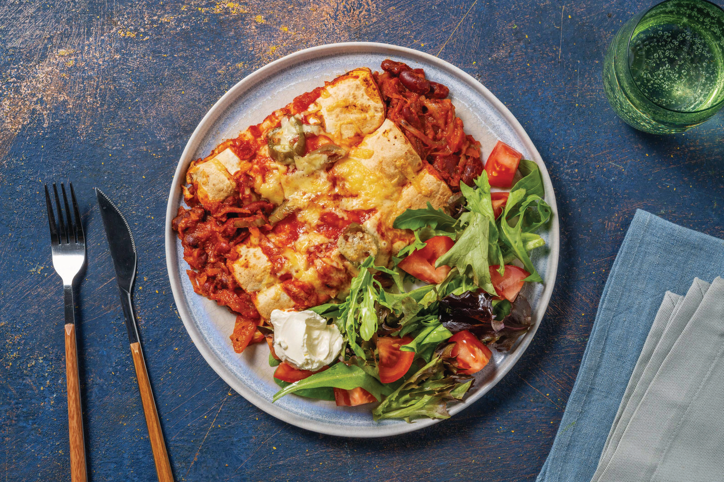 Bean & Veggie Enchiladas