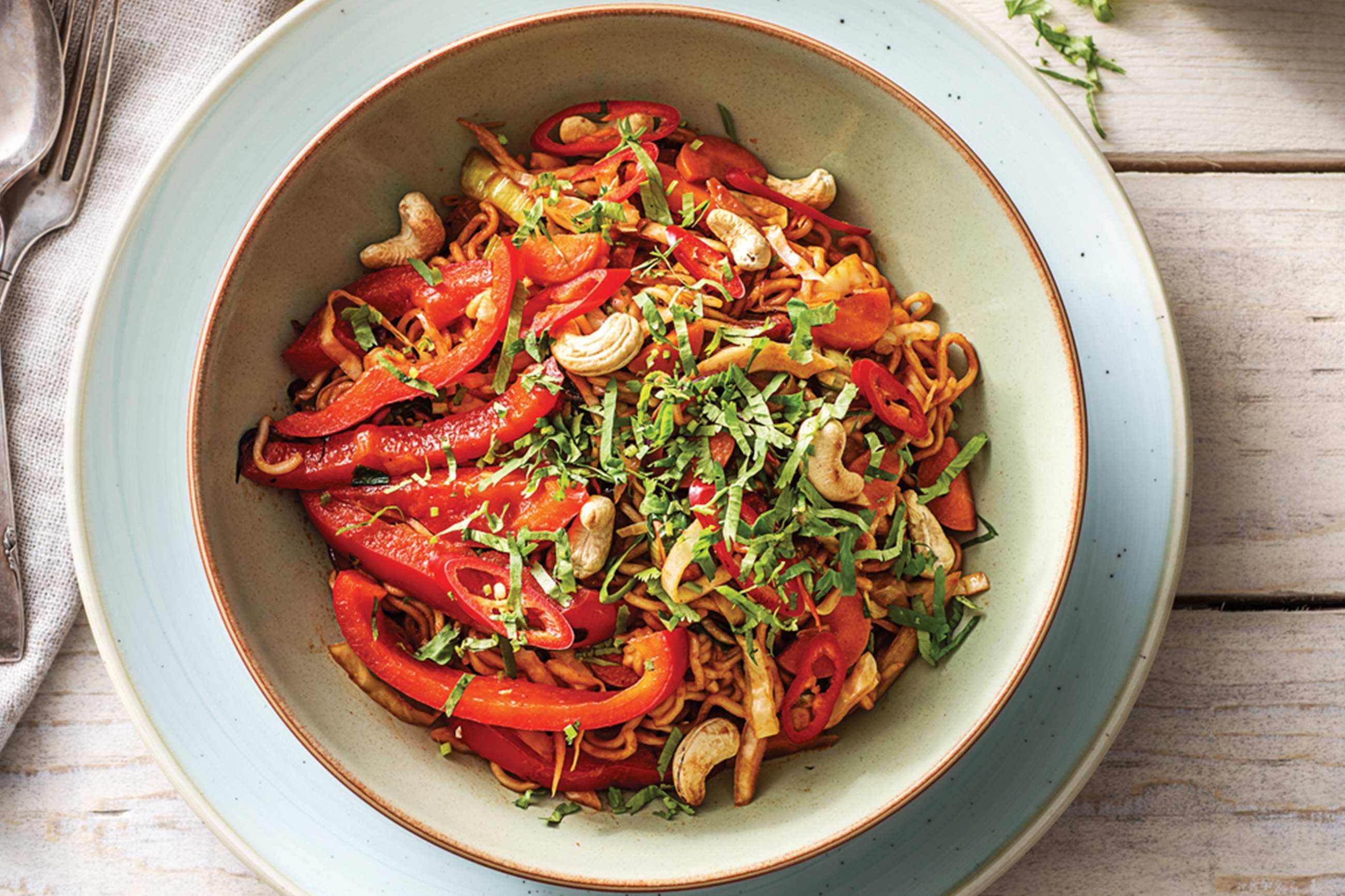 Speedy Bok Choy & Capsicum Mie Goreng
