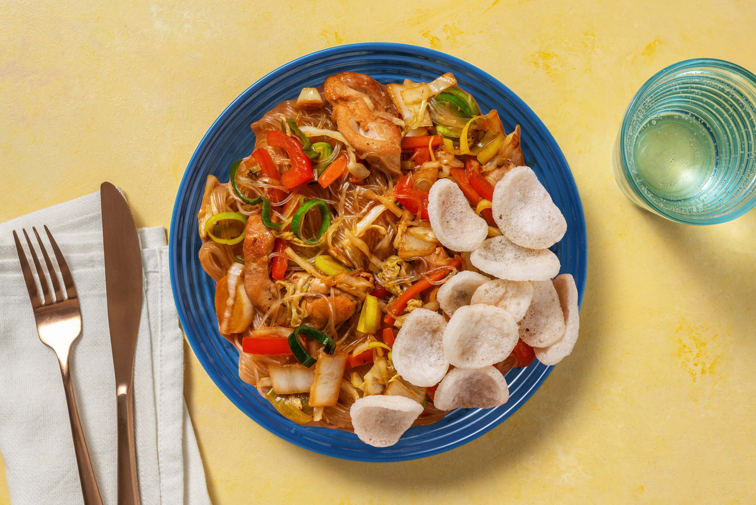 Vermicelles de riz au poulet