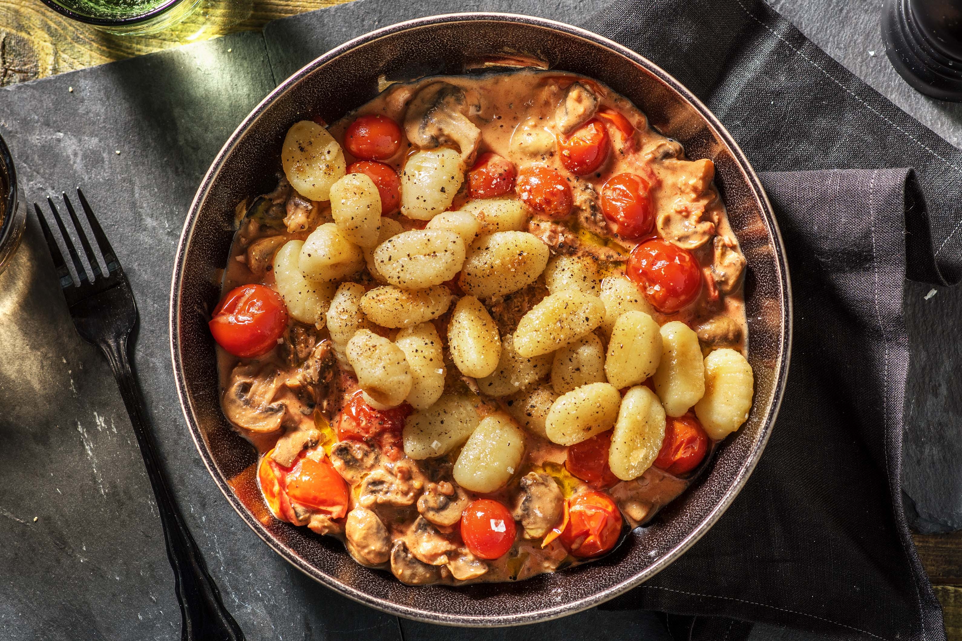 Verse gnocchi in tomatenroomsaus