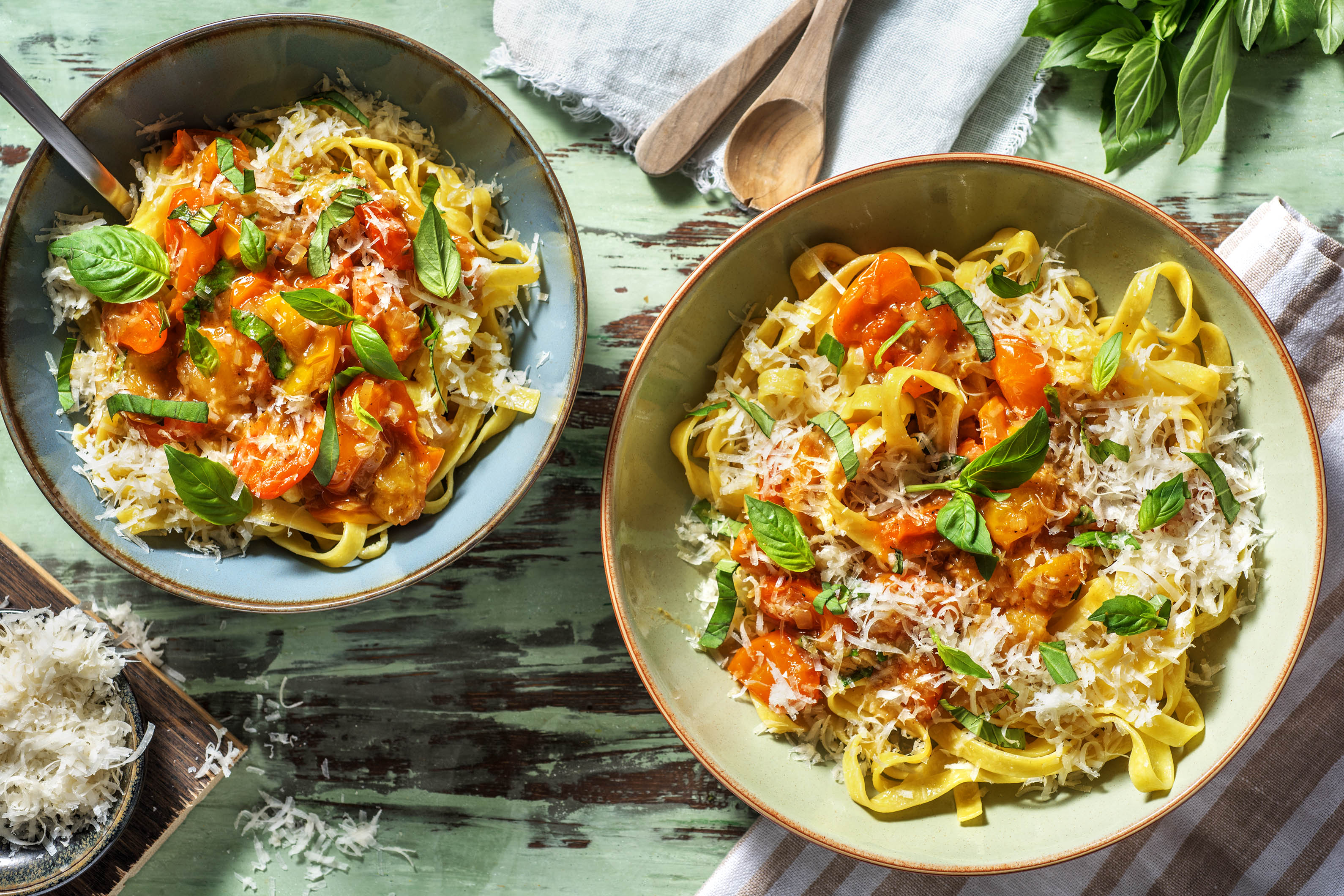 Verse tagliatelle met cherrytomatensaus
