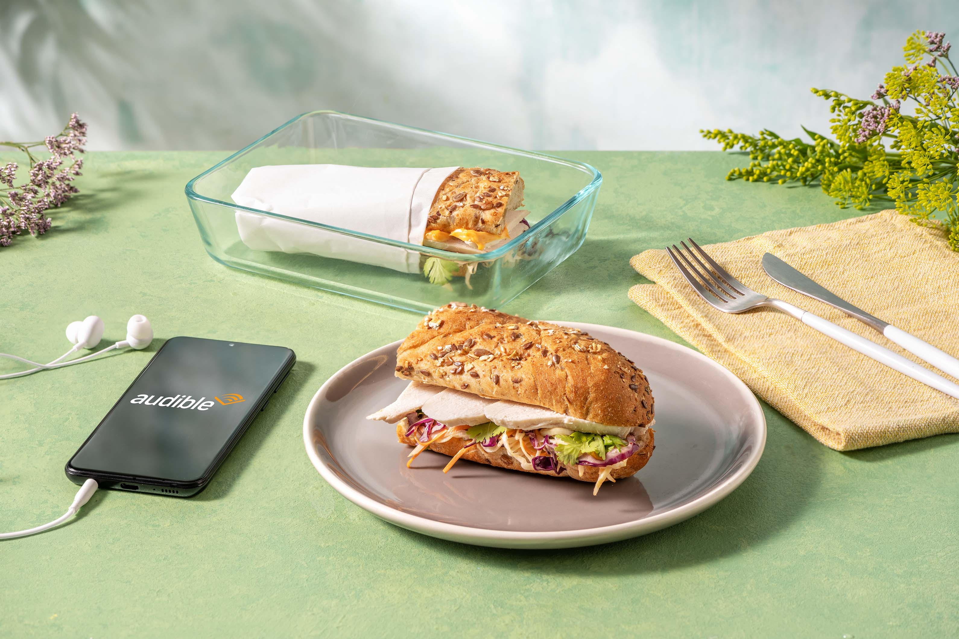 Vietnamese Style Chicken Sandwich with Sriracha Mayo, Slaw and Coriander