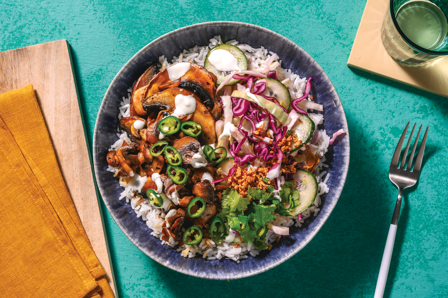 Vietnamese Two-Mushroom Rice Bowl