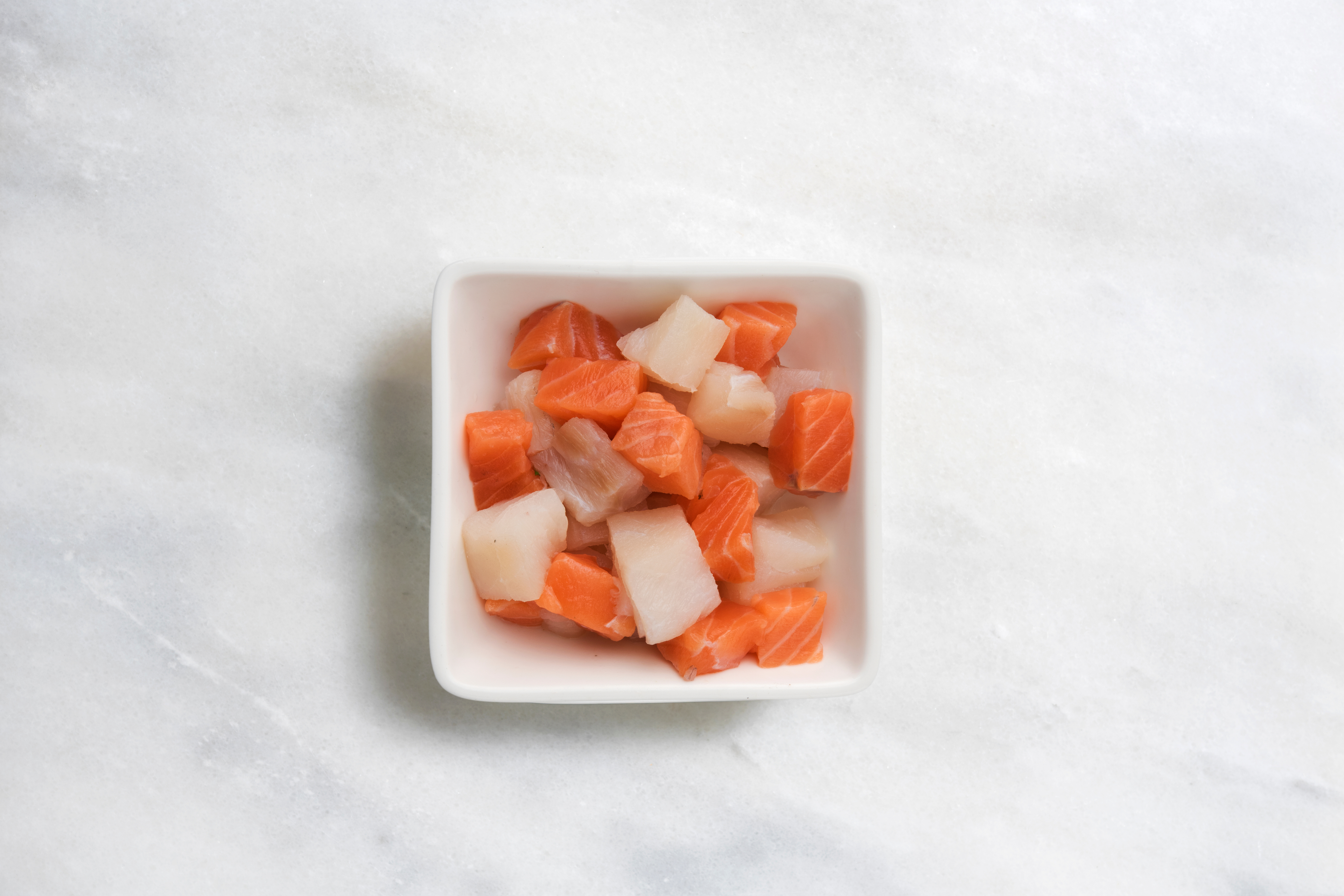 Vismelange (zalm, kabeljauw, koolvis) als extra