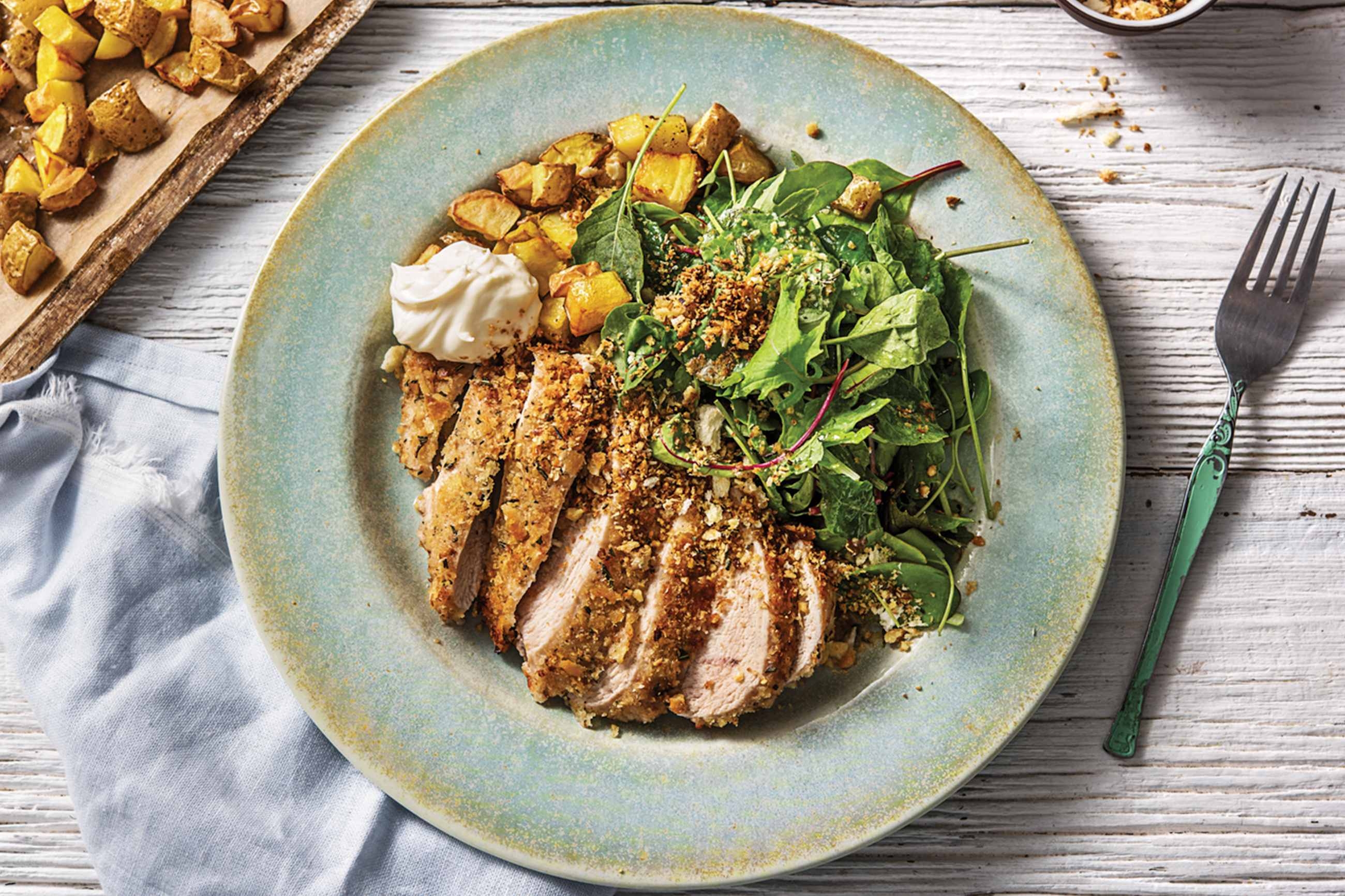 Walnut & Rosemary Crusted Chicken