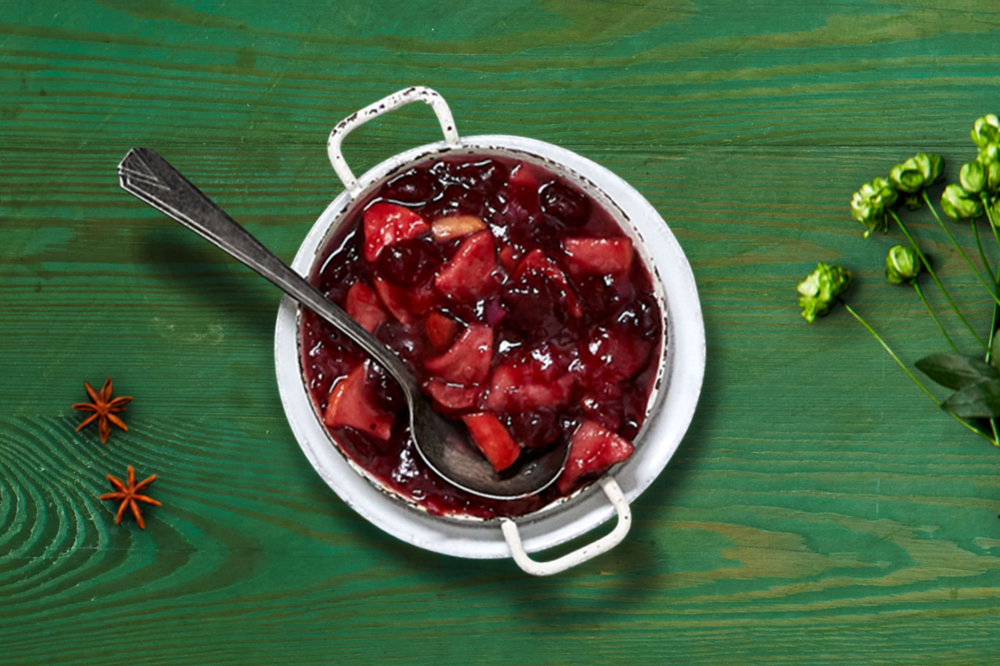 Warm Cranberry Apple Compote