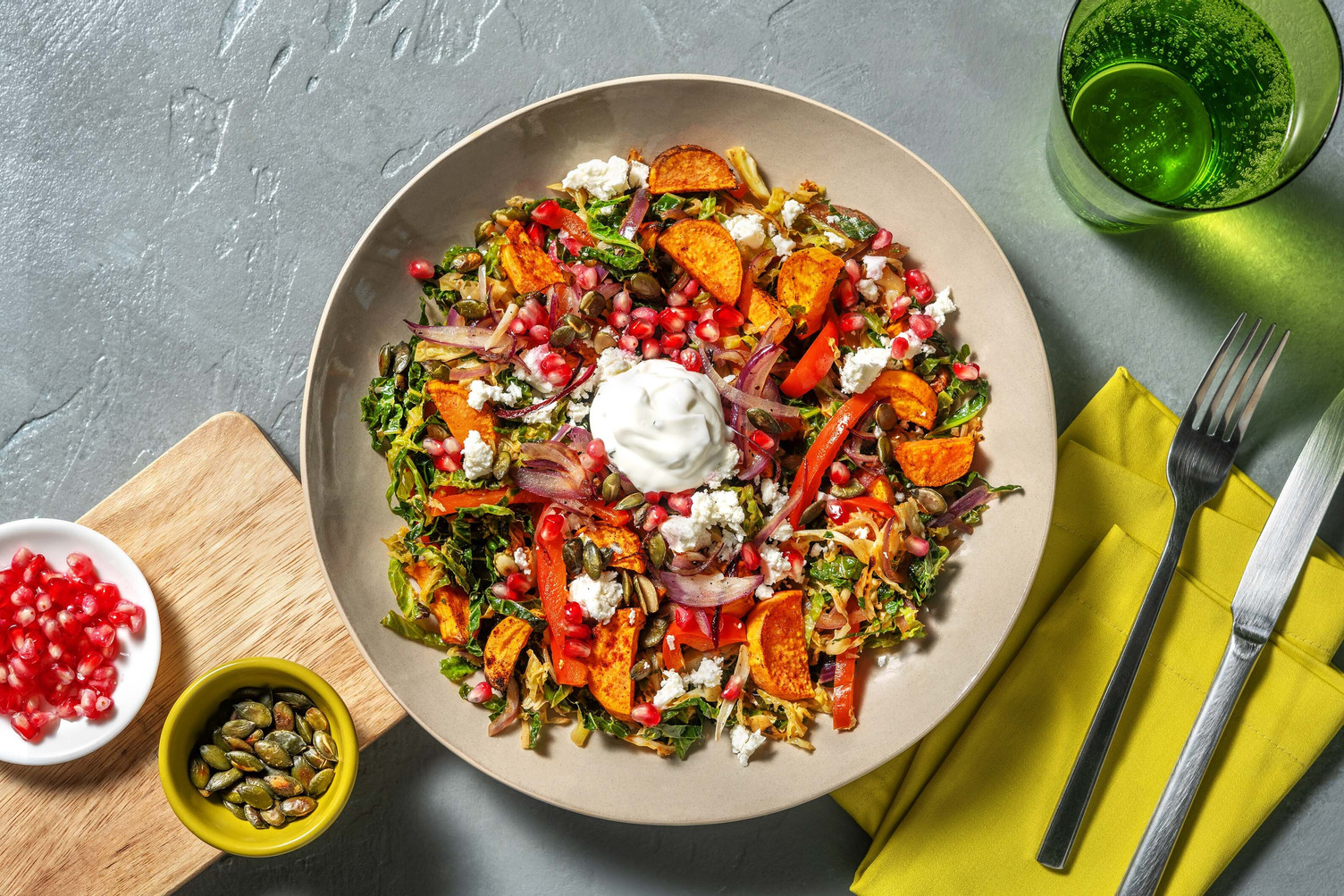 Warmer Wirsing-Süsskartoffel-Salat