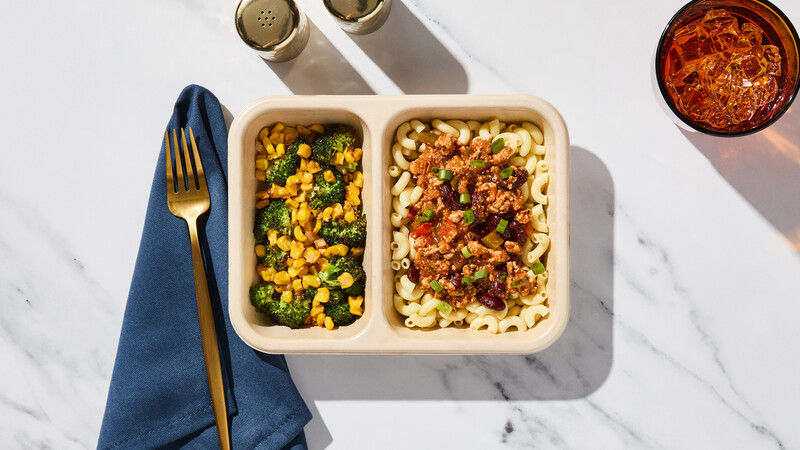 Macaronis et chili de dinde