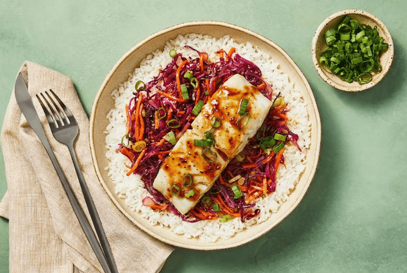 Sticky Ponzu Black Cod Rice Bowls