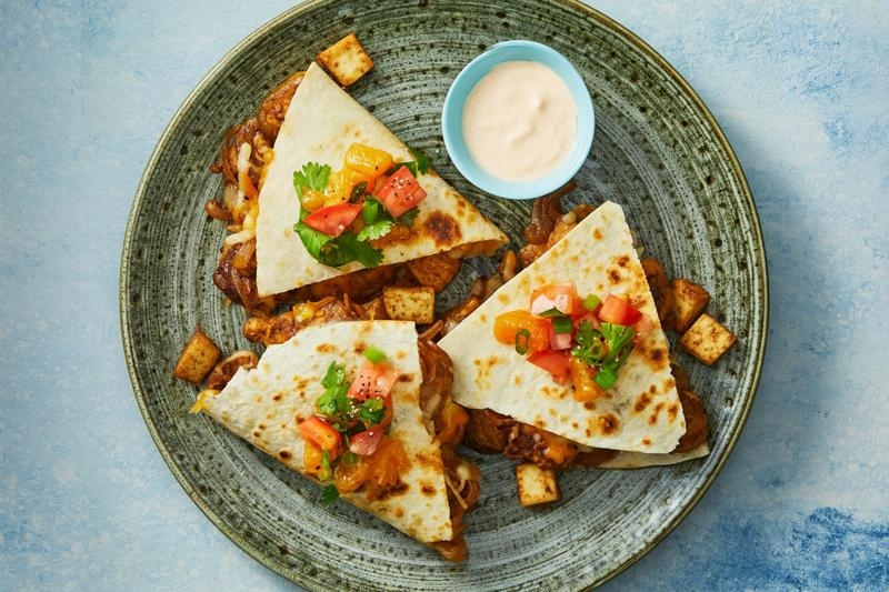 Southwest Tofu Quesadillas