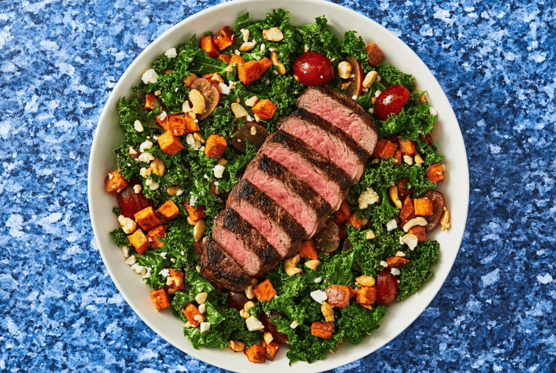 Harvest Steak, Sweet Potato & Kale Salad
