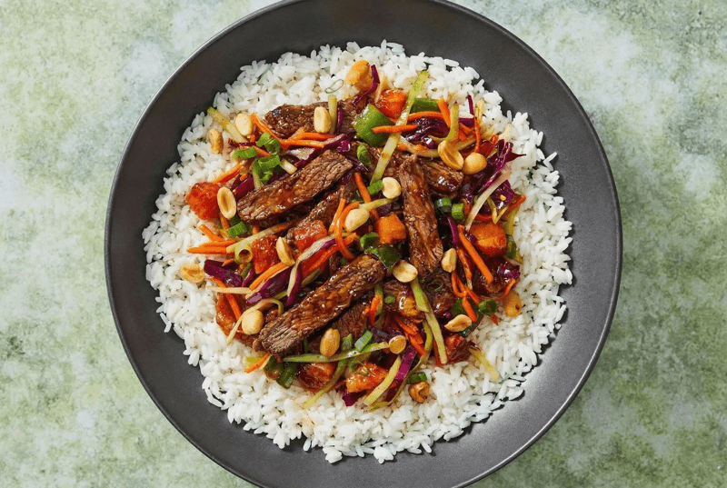 Sweet Soy-Ponzu Rib-Eye Steak Stir-Fry