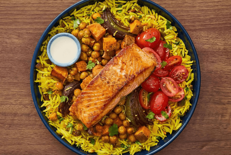 Air Fryer Shawarma Salmon Bowls