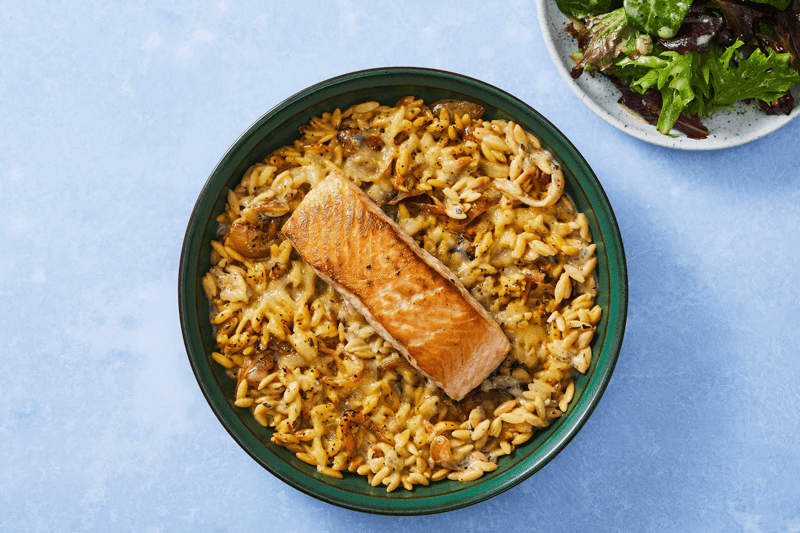 One-Pan French Onion & Trout Orzotto
