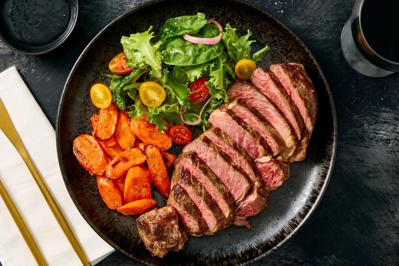 Sirloin Steak with Blue Cheese & Pistachio Crust