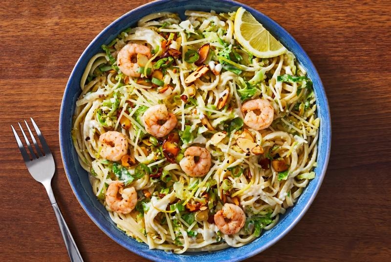 Lemon-Parm Gluten-Free Linguine & Shrimp