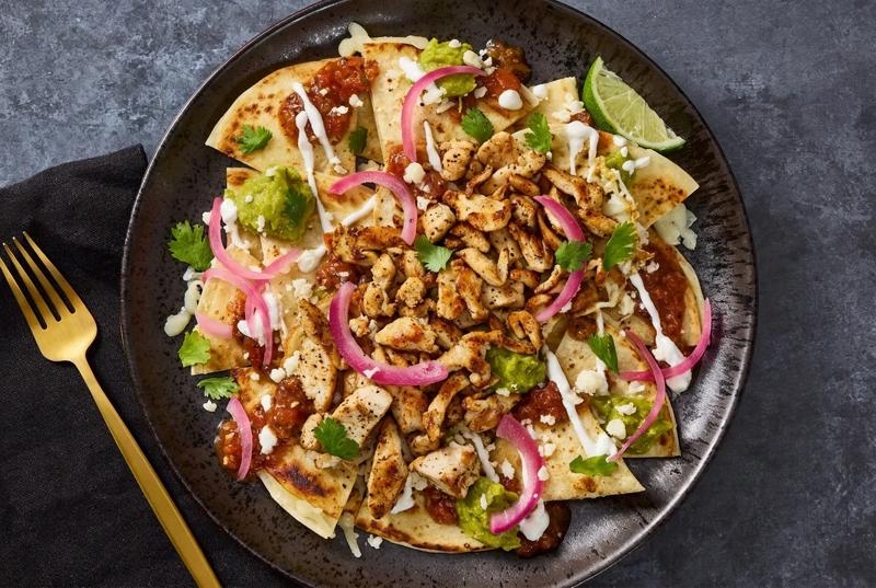 Quesadilla Chilaquiles with Chicken
