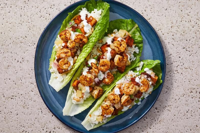 Sweet & Spicy Jerk 2x Shrimp Lettuce Wraps