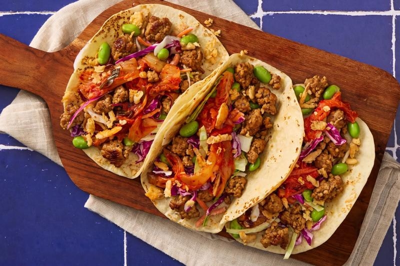 Low-Lift Korean BBQ Organic Beef Tacos
