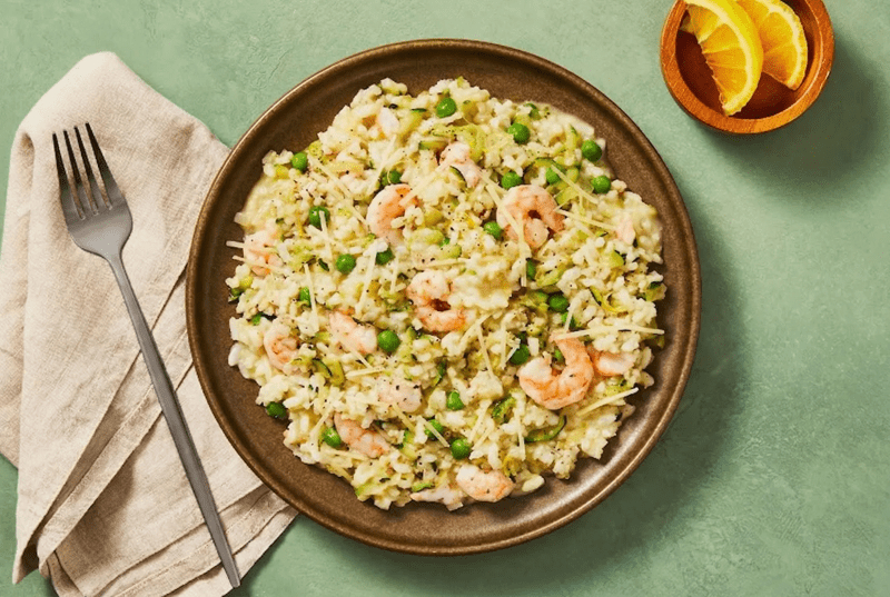 Shrimp, Pea & Zucchini Risotto