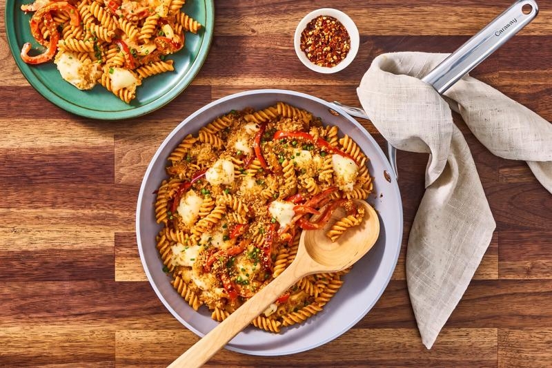 Roasted Pepper & Mozz Gluten-Free Fusilli Bake