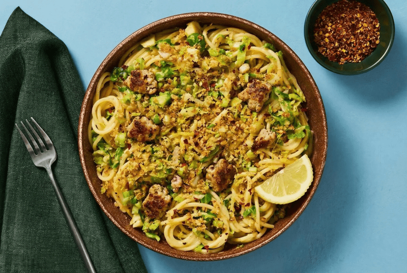 Lemony Linguine & Chicken Sausage