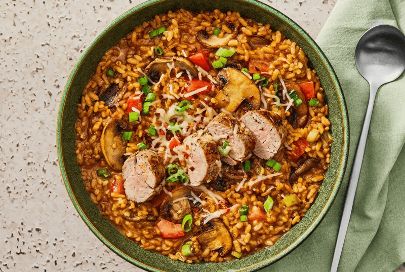 Sun-Dried Tomato & Lamb Chop Risotto