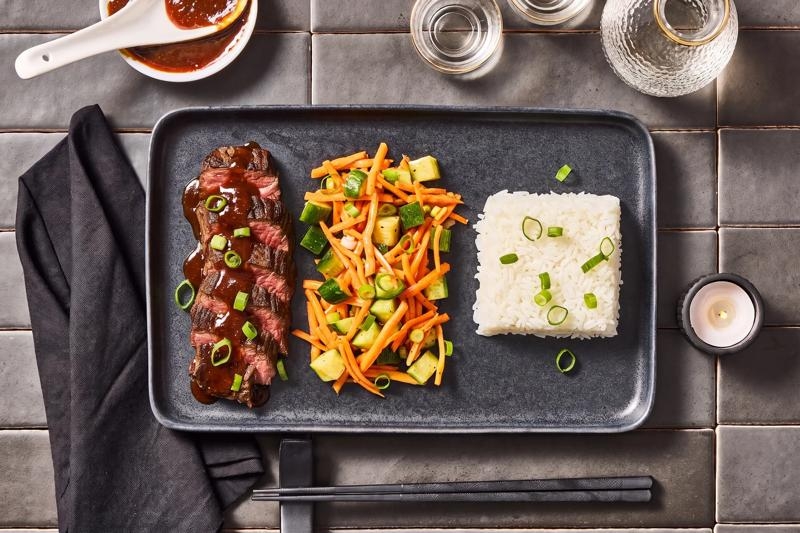 Japanese Hoisin Miso–Glazed Steak