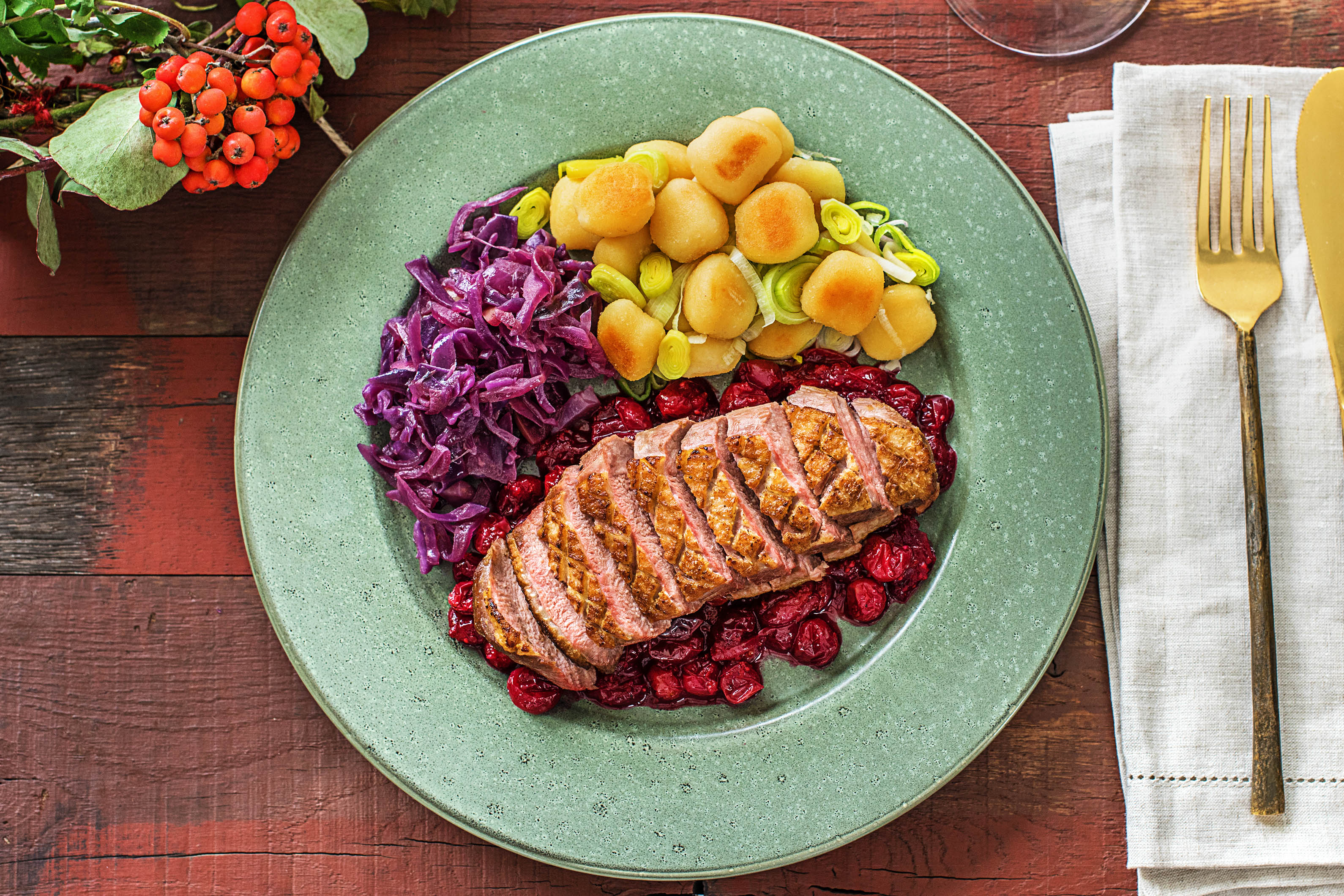 Weihnachtliche Entenbrust