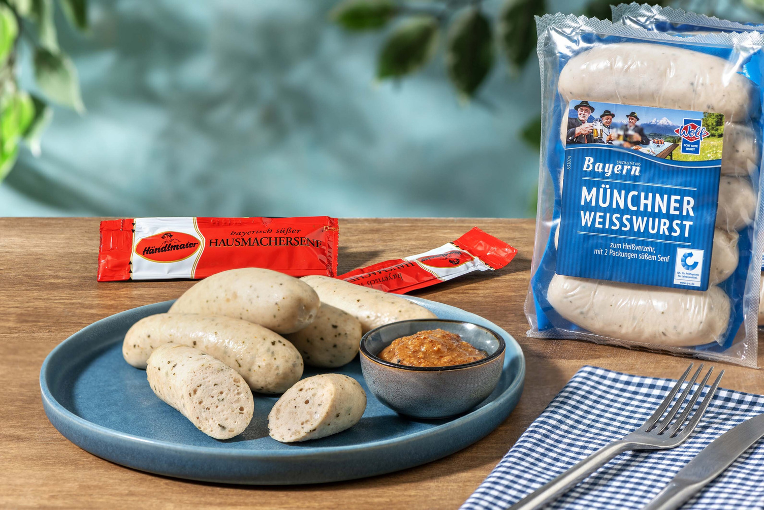 Weißwürste mit süßem Senf