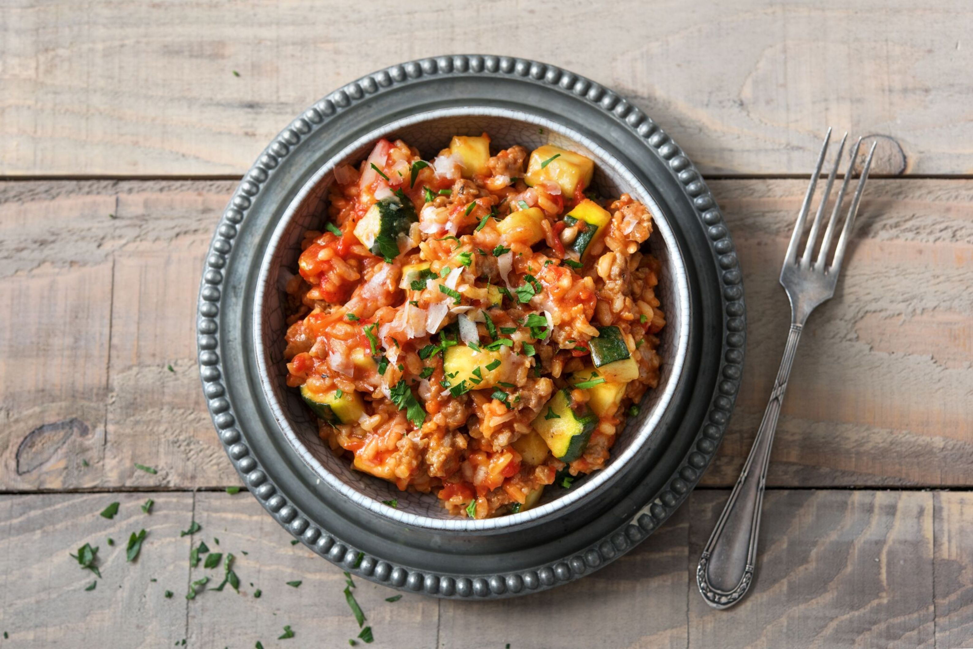 Herby Sausage Risotto