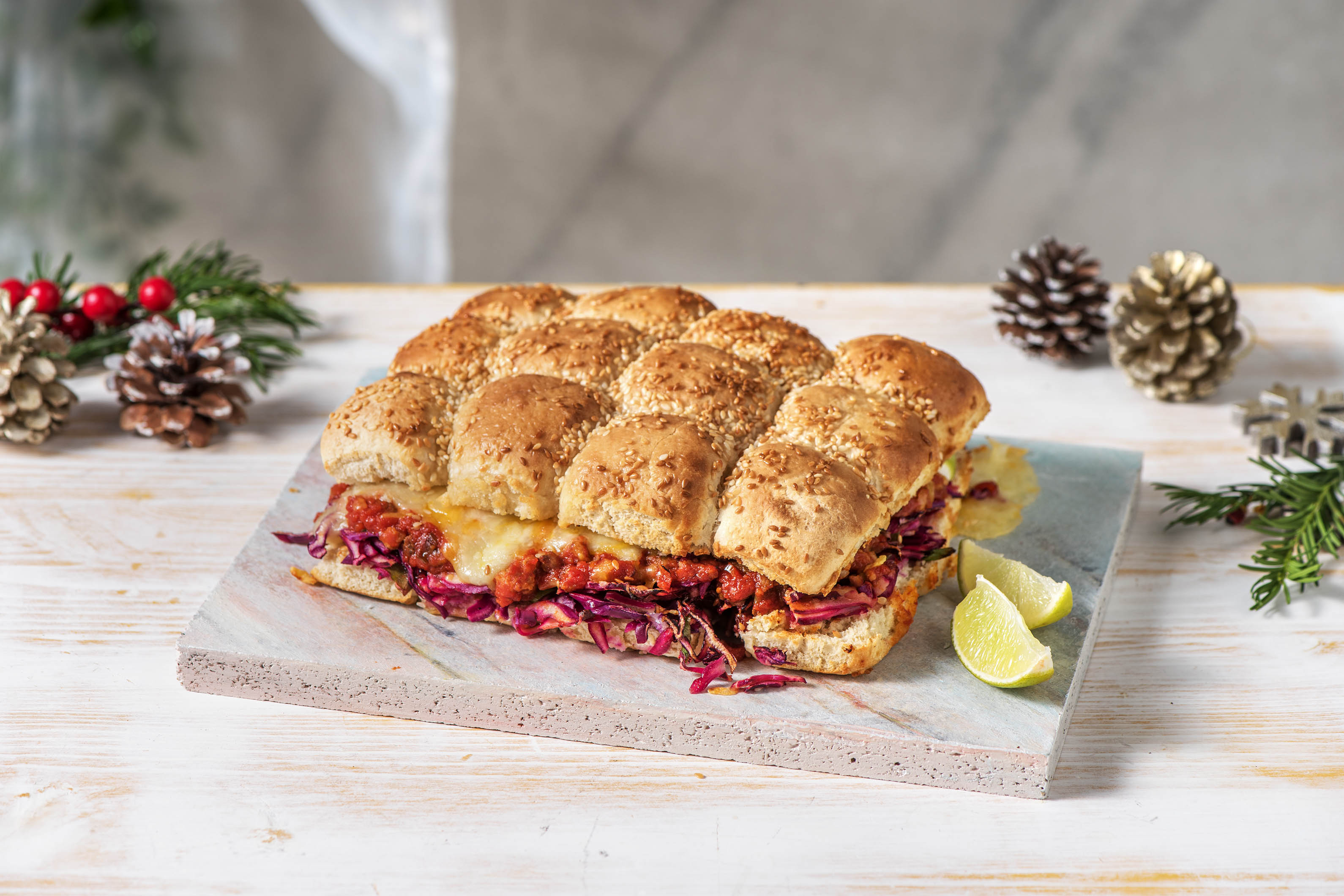 Winterliche Miniburger mit Hackfleisch