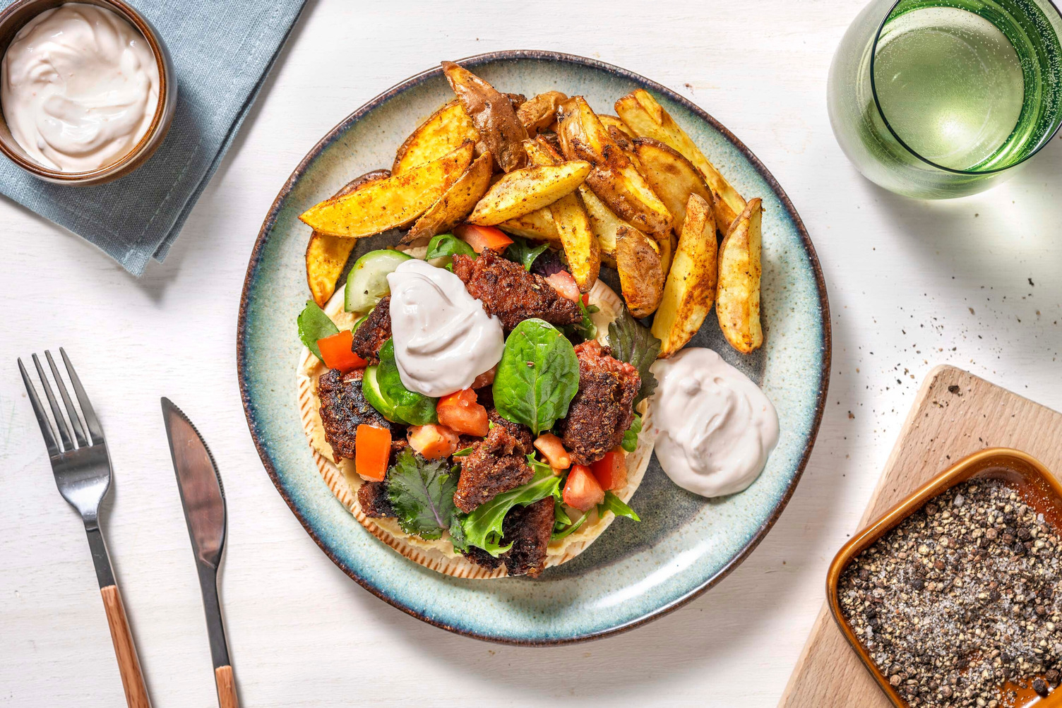 Chopped Salad Gyro Wrap