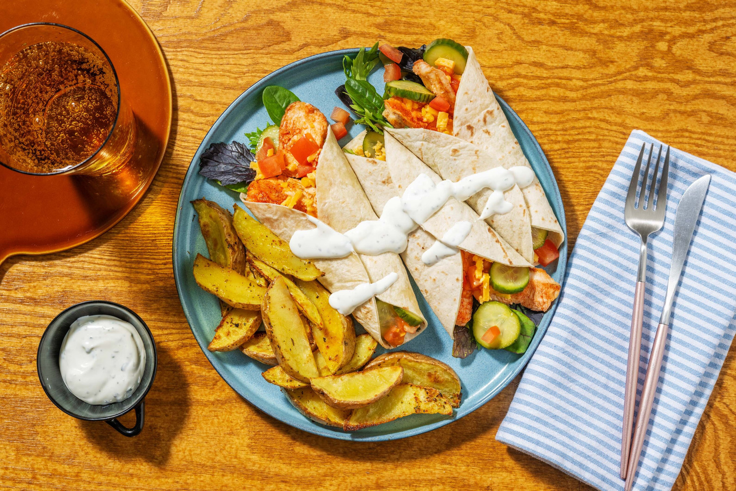 Grilled Hot Honey Chicken Wraps