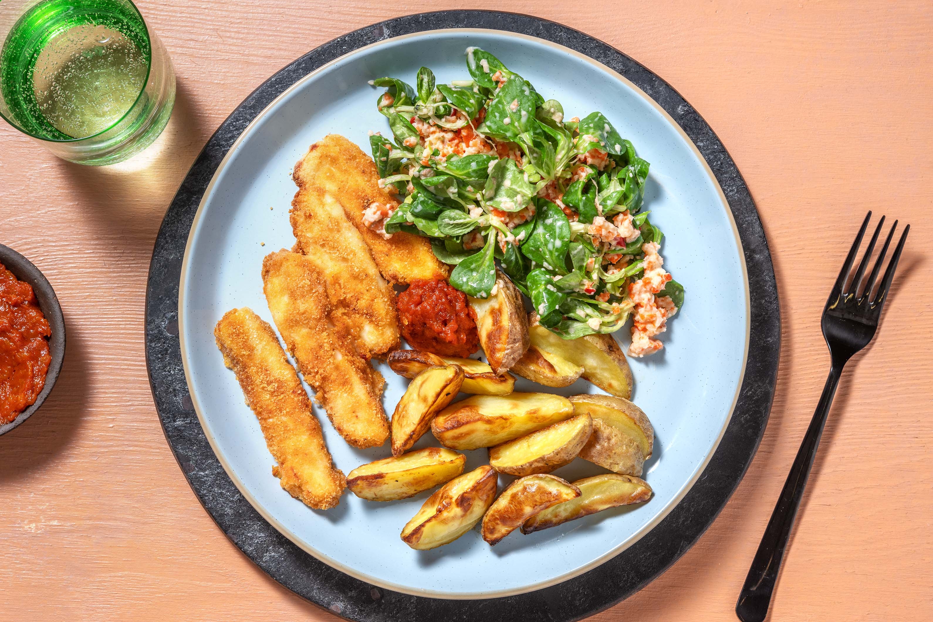 Gold gebackene Halloumi-Sticks