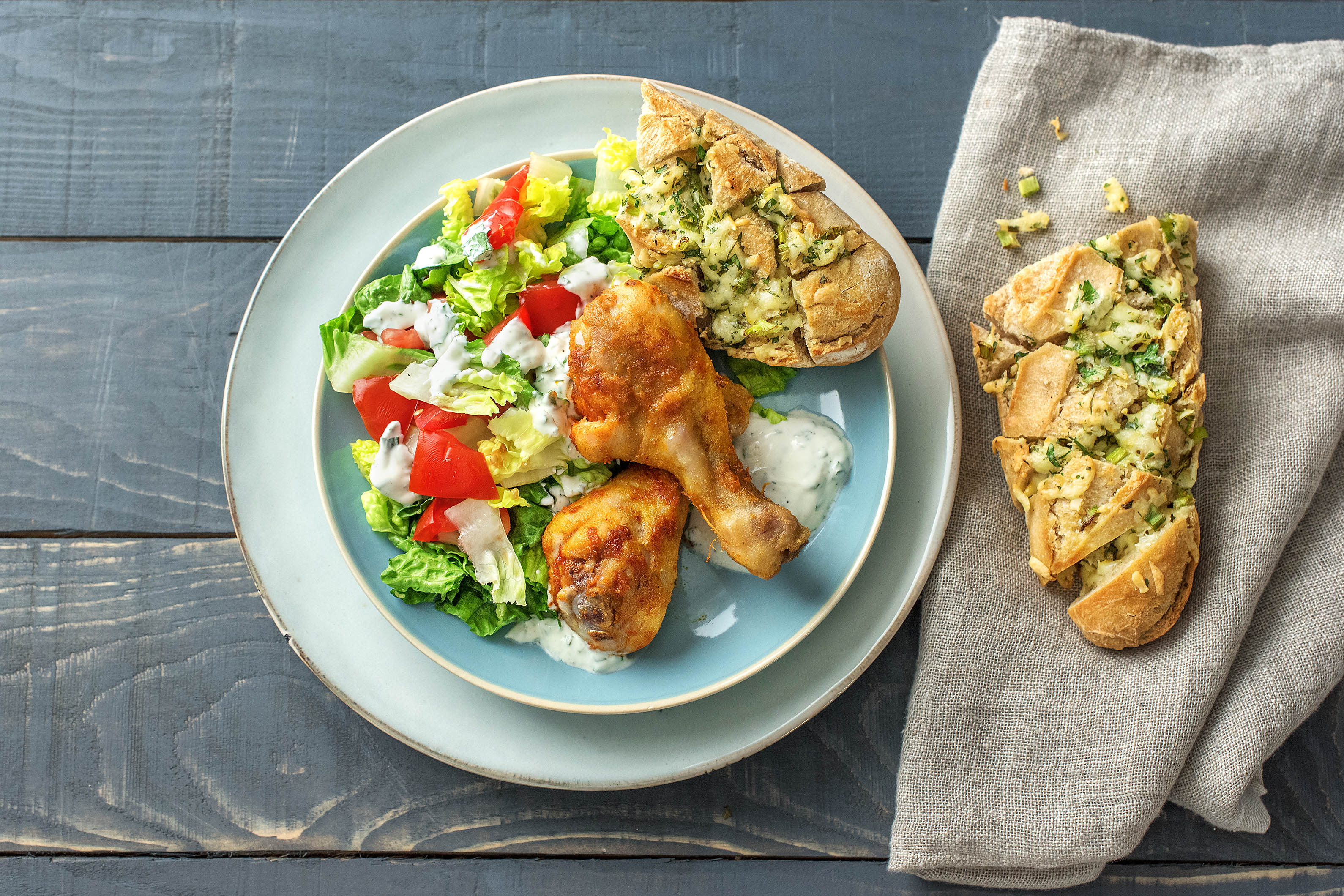 Würzige Hähnchenschenkel