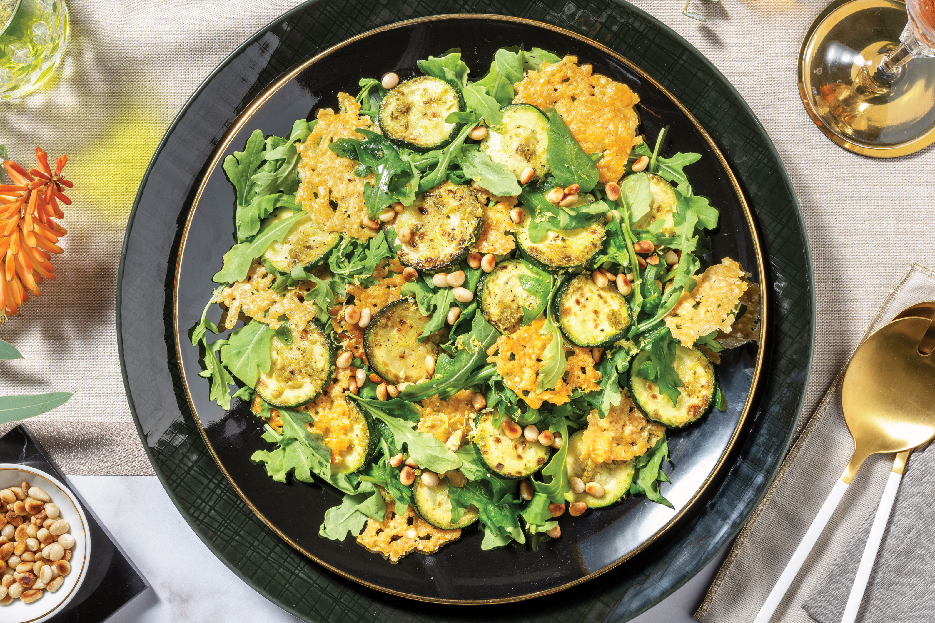 Sautéed Courgette & Rocket Salad