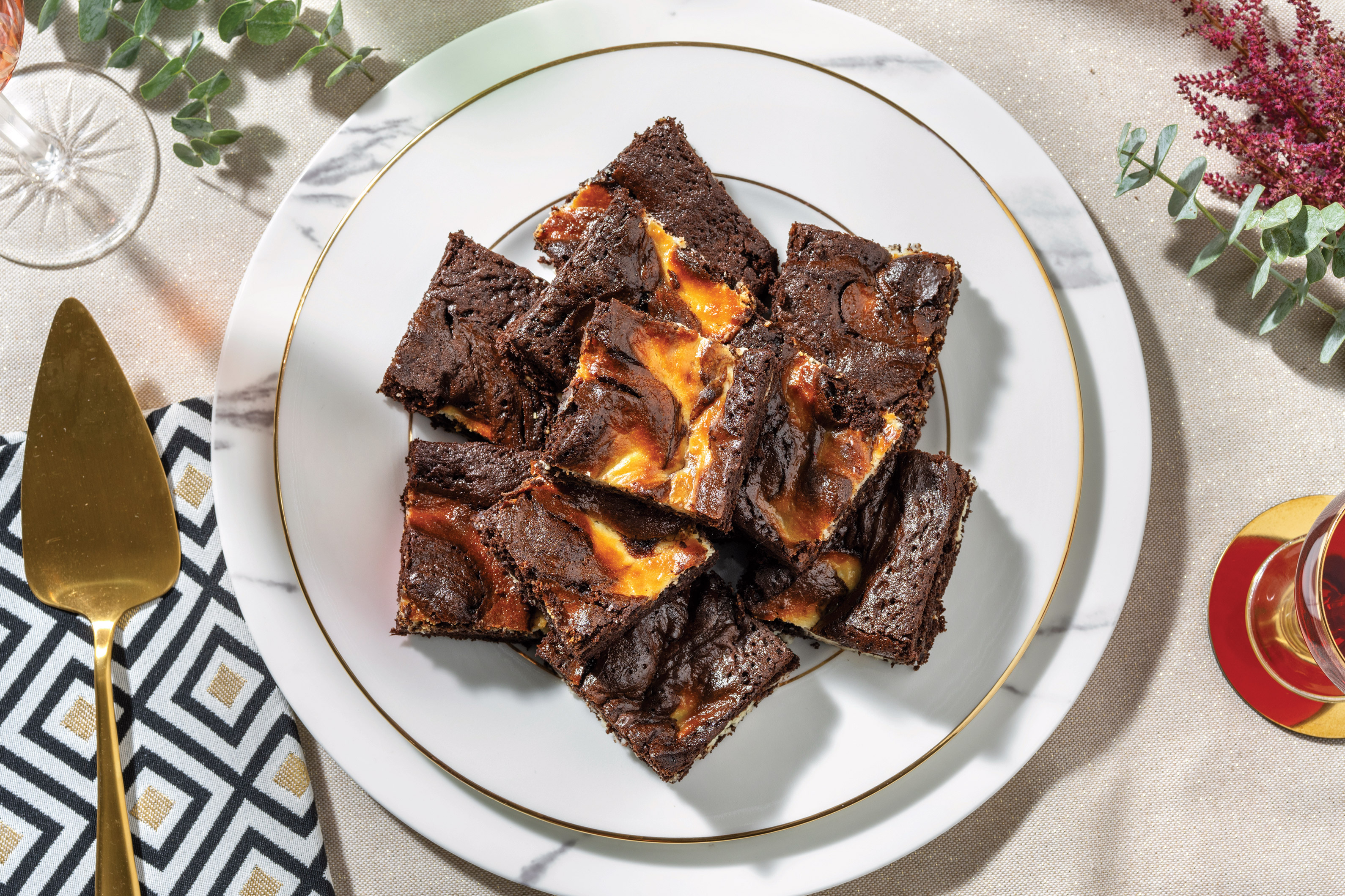 Cheesecake Topped Brownies