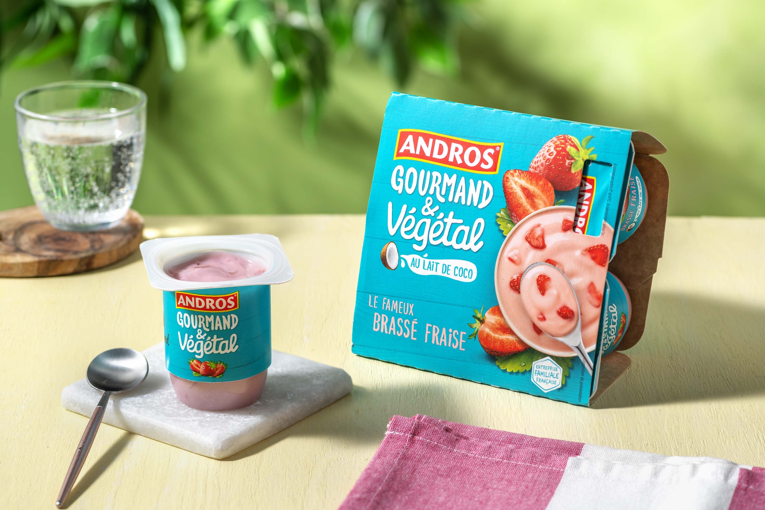 Dessert végétal coco à la fraise