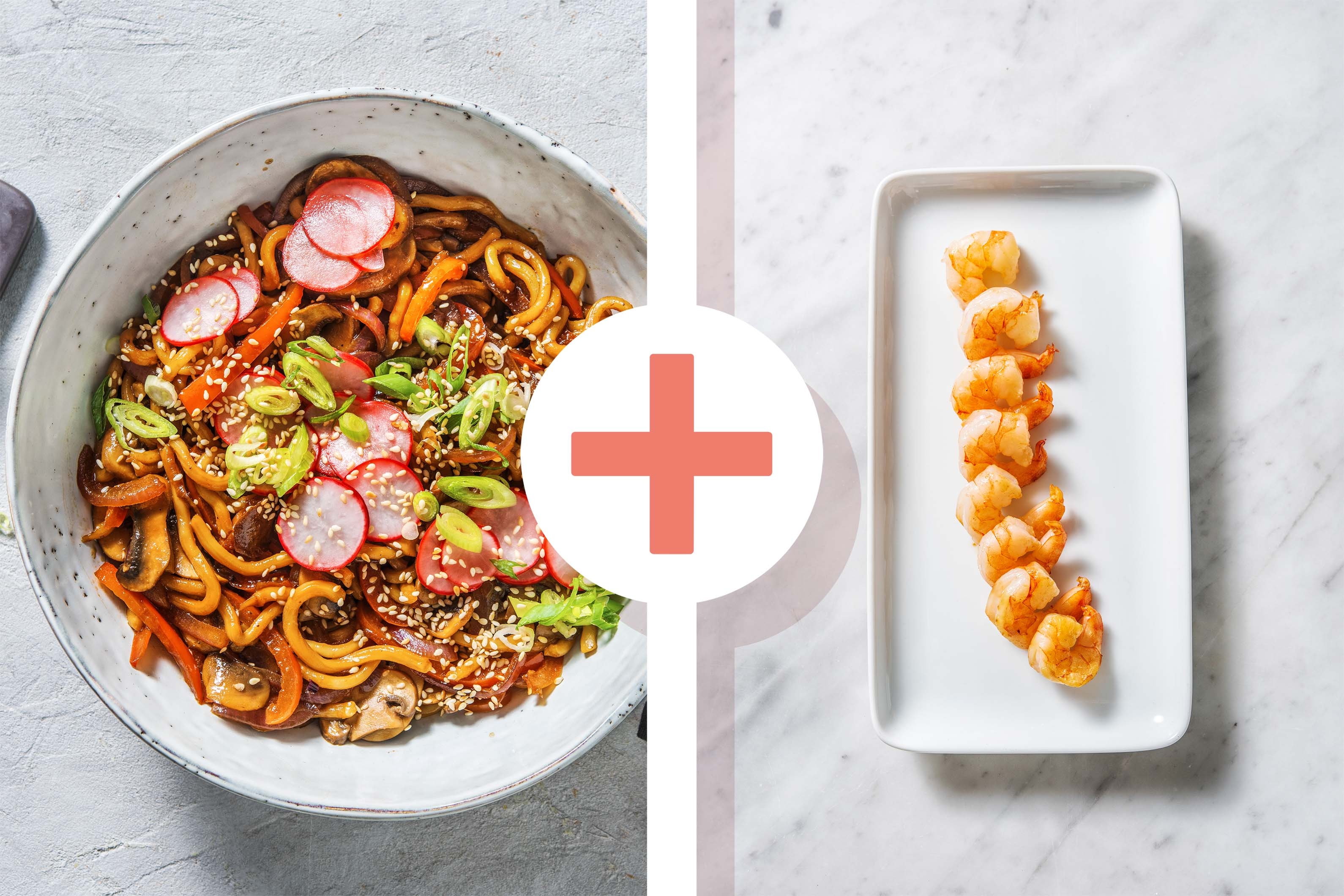 Yasai Yaki Udon with Prawns