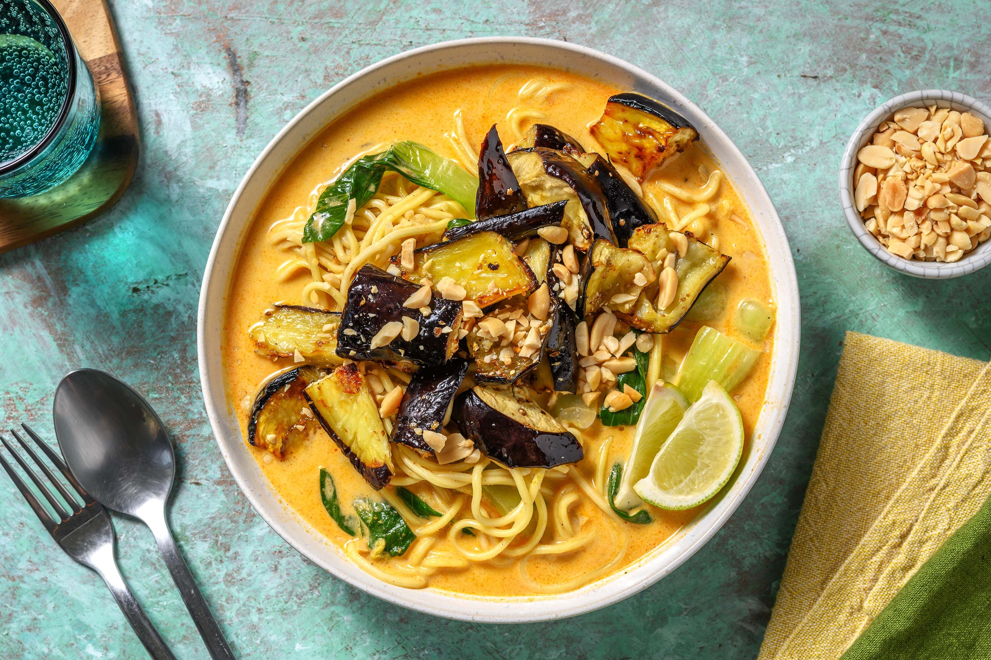Yellow Thai Style Coconut Noodle Soup
